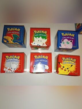 Complete Set of 6 Factory Sealed 1999 Pokémon 23K Gold Plated Cards in Poké Ball